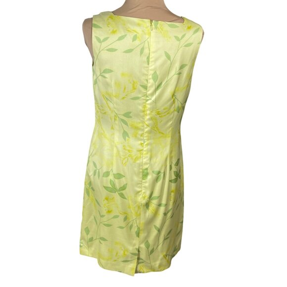 Coldwater Creek Silk Shift Dress Size 8P Petite Floral Y2K Square Neck - Picture 3 of 7